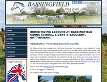 Tablet Screenshot of bassingfieldriding.com